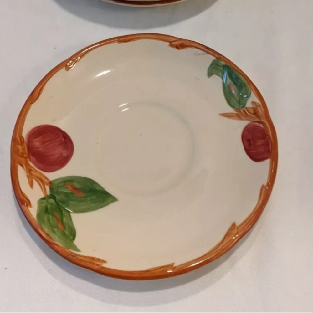 Franciscan Ware Apple Set of 6 Small Saucers Dishes 5.75”